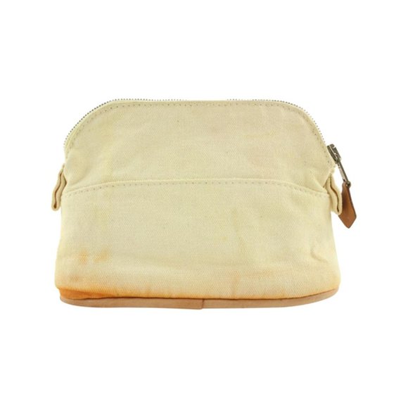 Hermès Toile Beige Bolide Cosmetic Pouch Make up - Picture 12 of 12